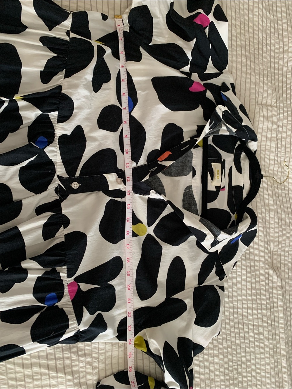 Anthropologie Black & White Floral Bettina Tiered Maxi Dress - Picture 4 of 4